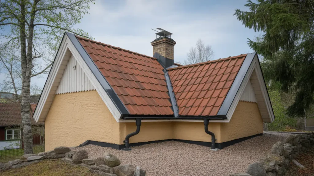 takoml ggning med ny papp l kt och tegelpannor i alvik bromma