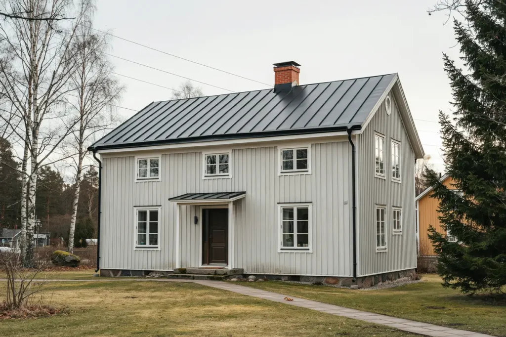 fasadrenovering och f nsterbyte p villa i lsten bromma